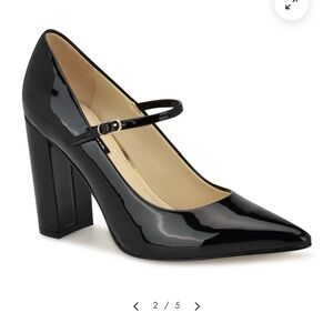 Black Mary Jane Heel Pumps Nine West 7.5